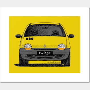 My drawing of the French utility car Posters and Art